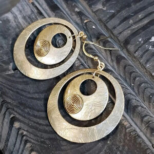 Rodeo Drive Super Lightweight Gold Plated Surgical Steel Double Hoop Earrings
